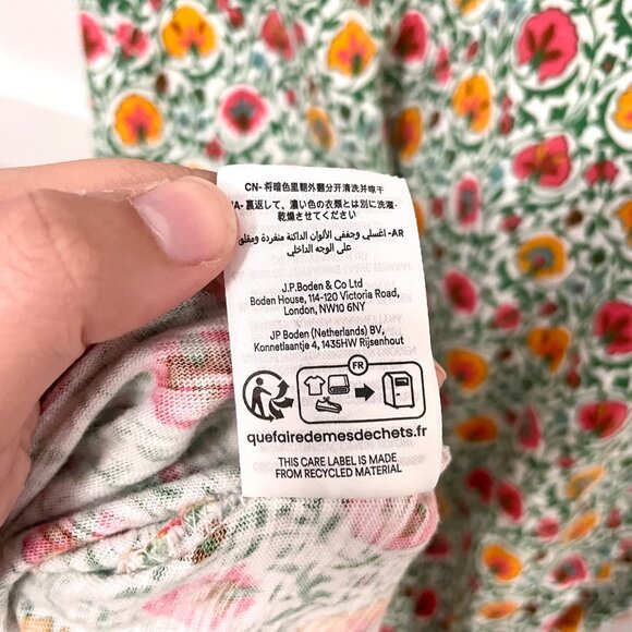 Boden Sleeveless Jersey Shift Dress in Enchanting Bloom Size 6 D0616 - Picture 5 of 6